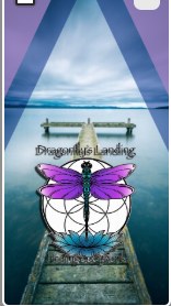 Dragonfly's Landing board design with a dock and dragonfly