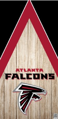 Atlanta Falcons board design on weathered wood
